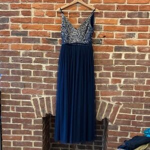 BHLDN Avery Dress - size 0 in Midnight (navy blue)